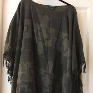 Lauren by Ralph Lauren green poncho